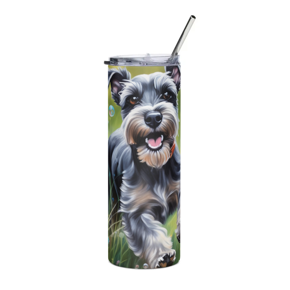 PugMug Custom Miniature Schnauzer Stainless Steel Tumbler