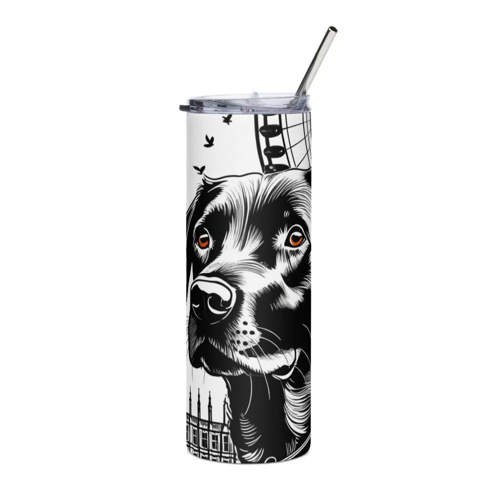 PugMug Custom Black Labrador Retriever Stainless Steel Tumbler