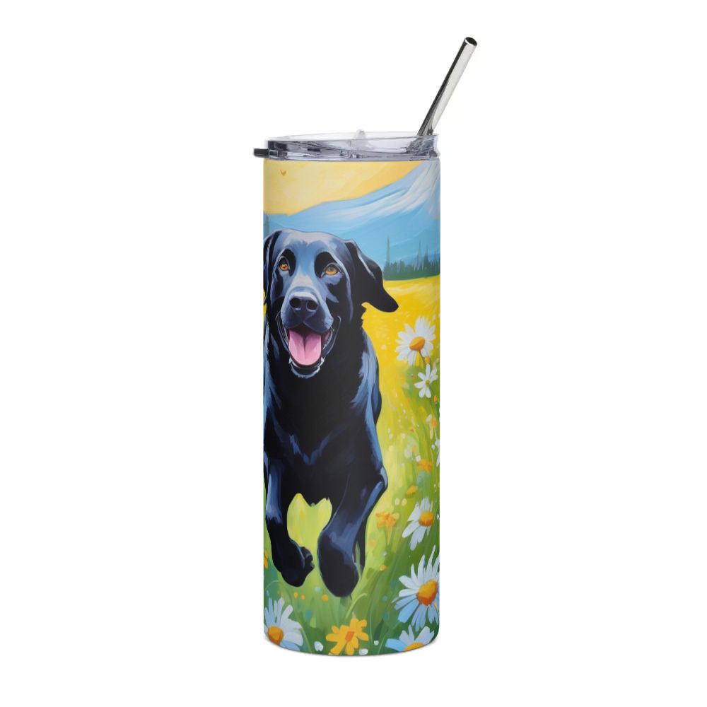 PugMug Custom Black Labrador Retriever Stainless Steel Tumbler