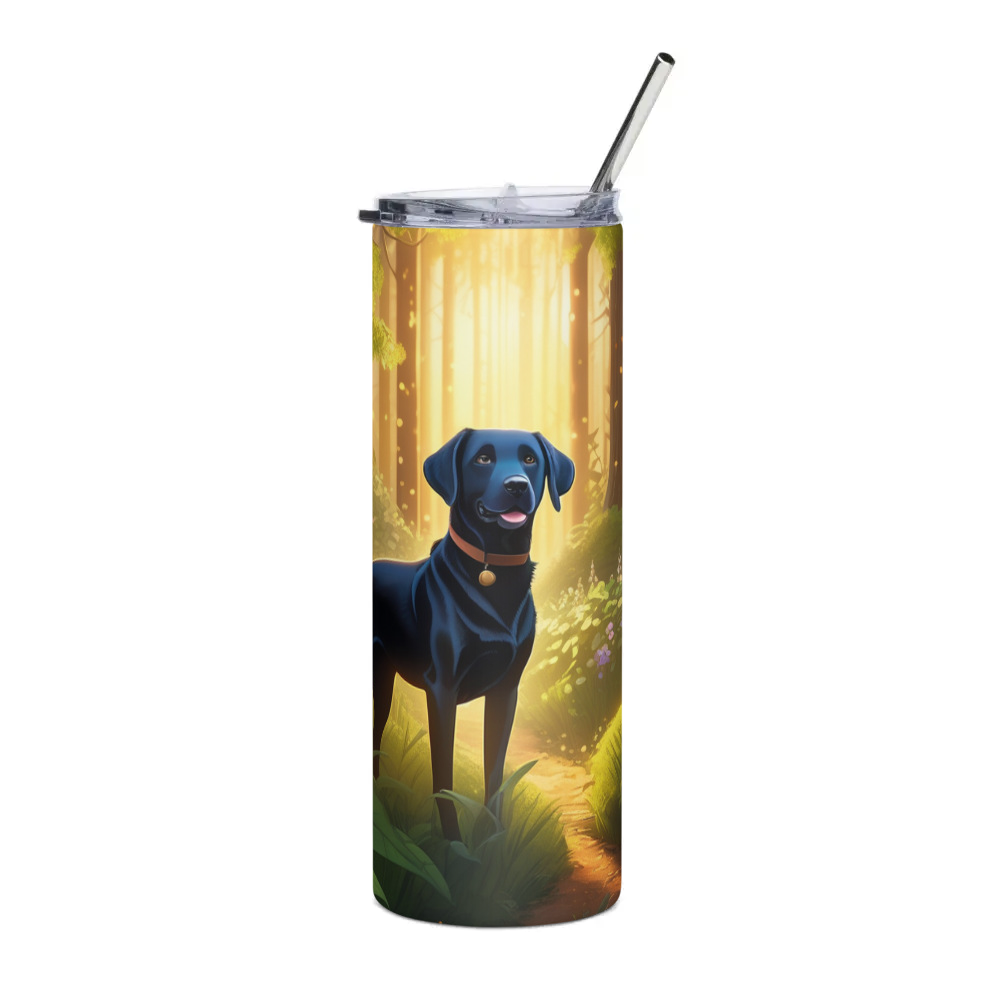 PugMug Custom Black Labrador Retriever Stainless Steel Tumbler