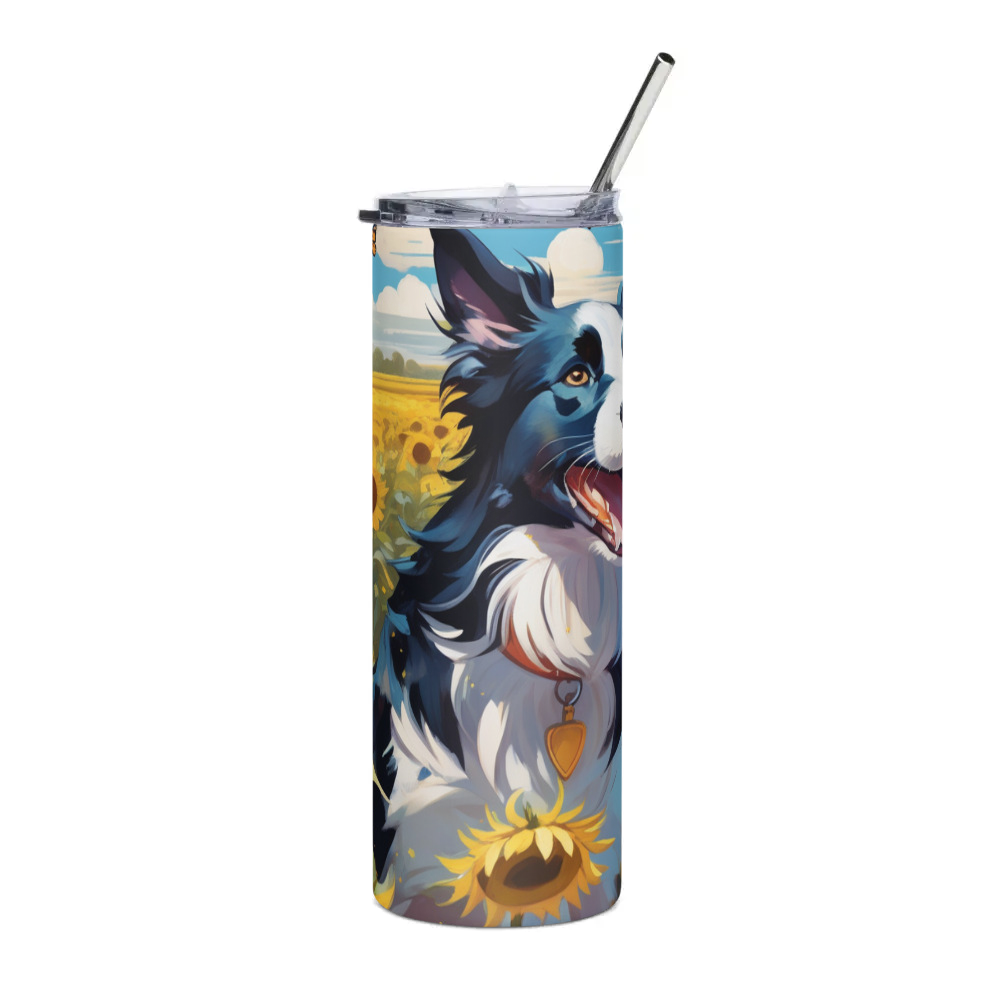 PugMug Custom Border Collie Stainless Steel Tumbler