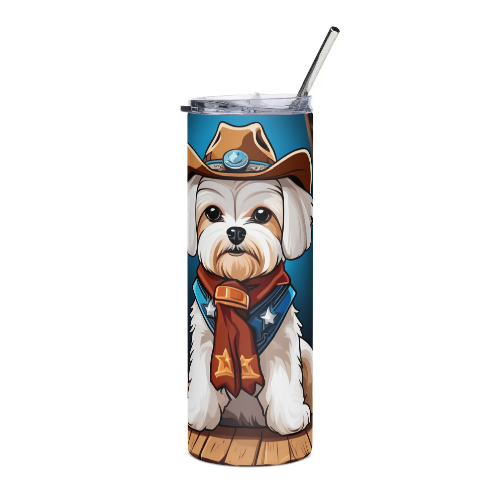PugMug Custom Maltese Dog Stainless Steel Tumbler