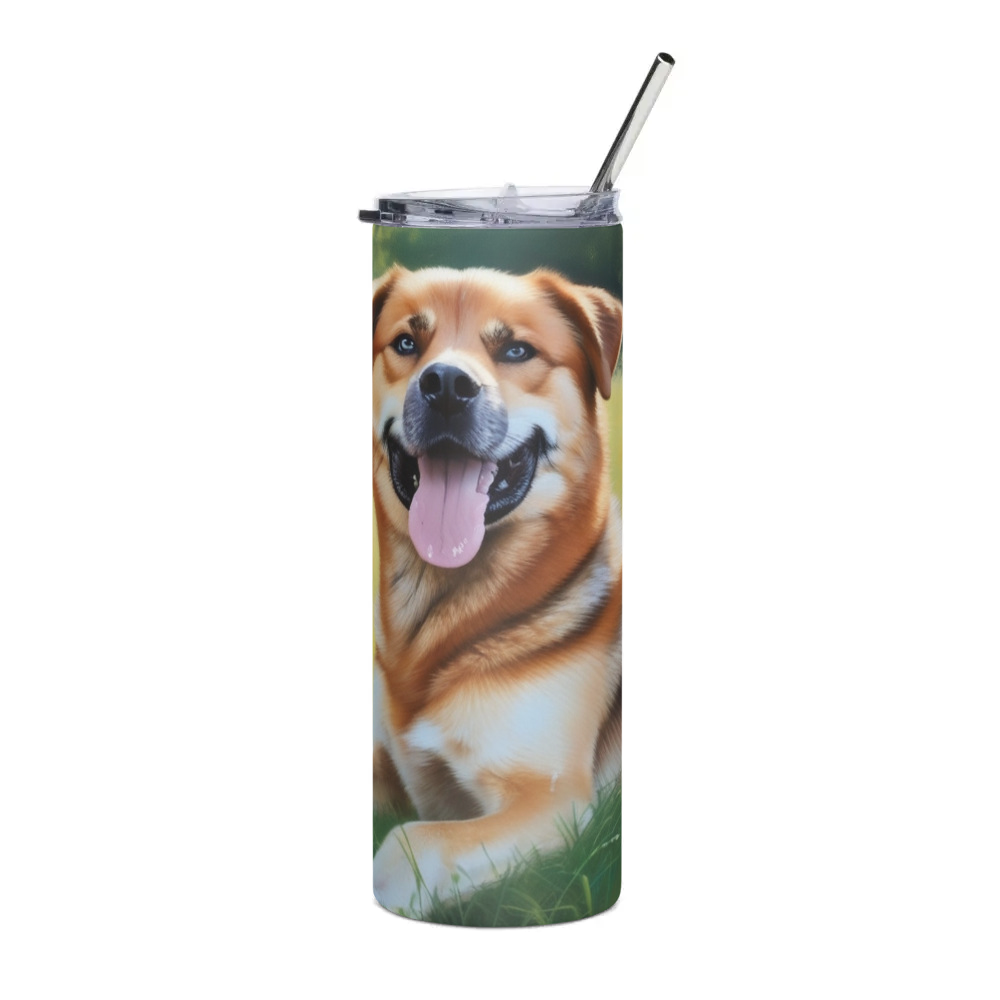 PugMug Custom Blue Stainless Steel Tumbler