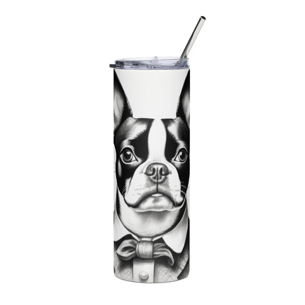 PugMug Custom Boston Terrier Stainless Steel Tumbler