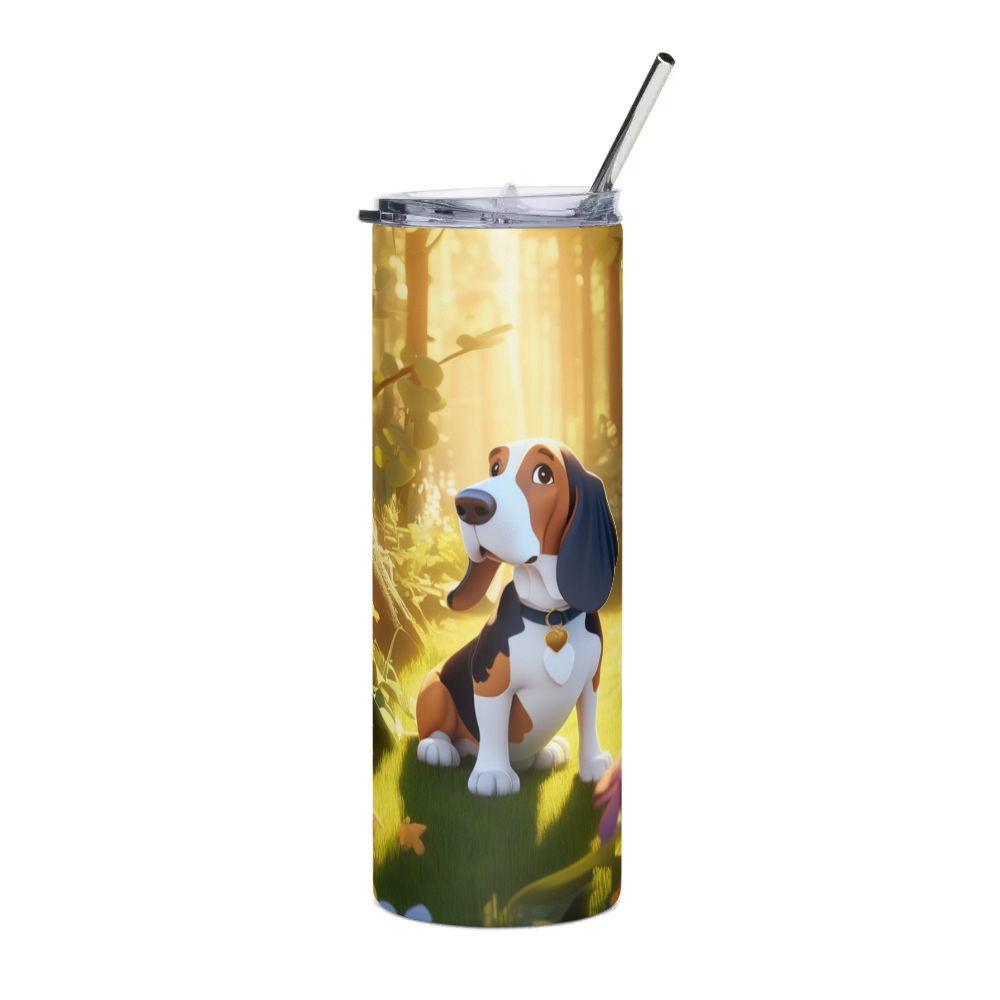 PugMug Custom Basset Hound Stainless Steel Tumbler