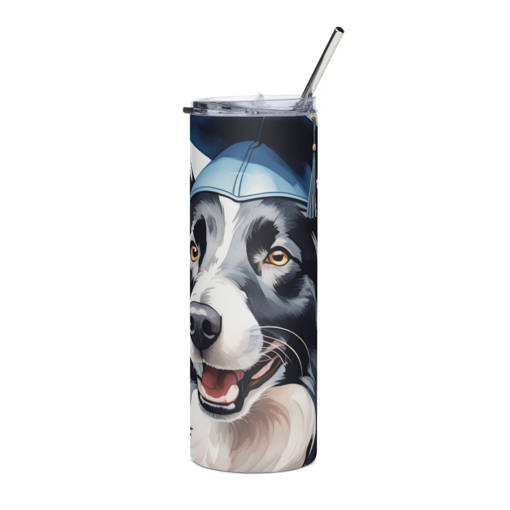 PugMug Custom Border Collie Stainless Steel Tumbler
