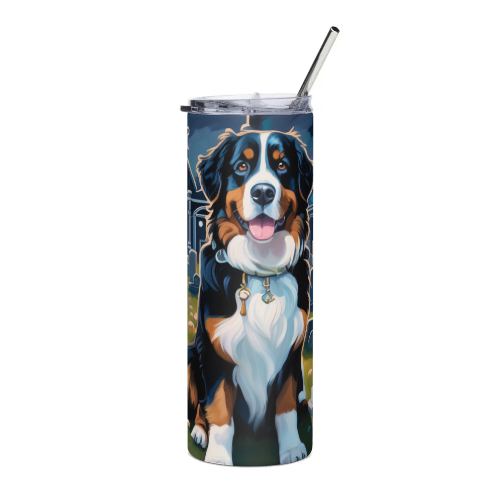 PugMug Custom Bernese Mountain Dog Stainless Steel Tumbler