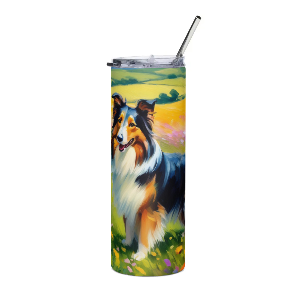 PugMug Custom Collie Stainless Steel Tumbler