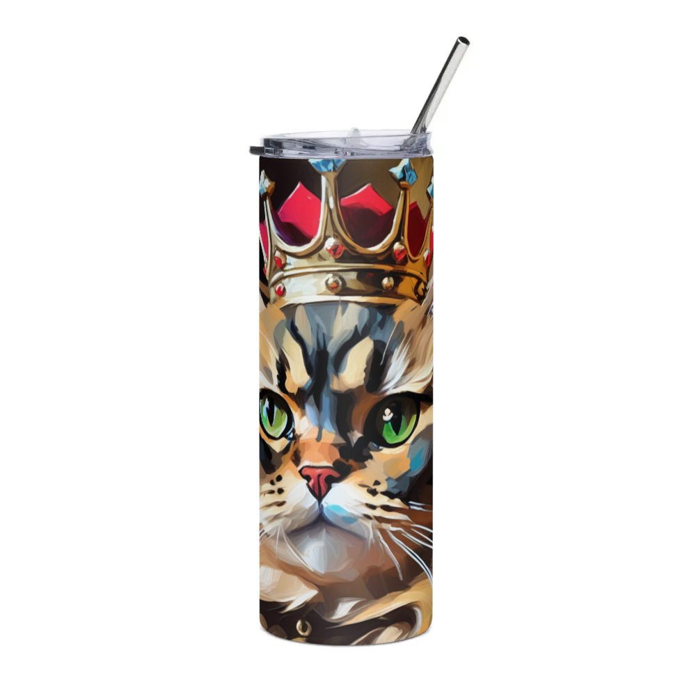 PugMug Custom Tabby Persian Cat Stainless Steel Tumbler