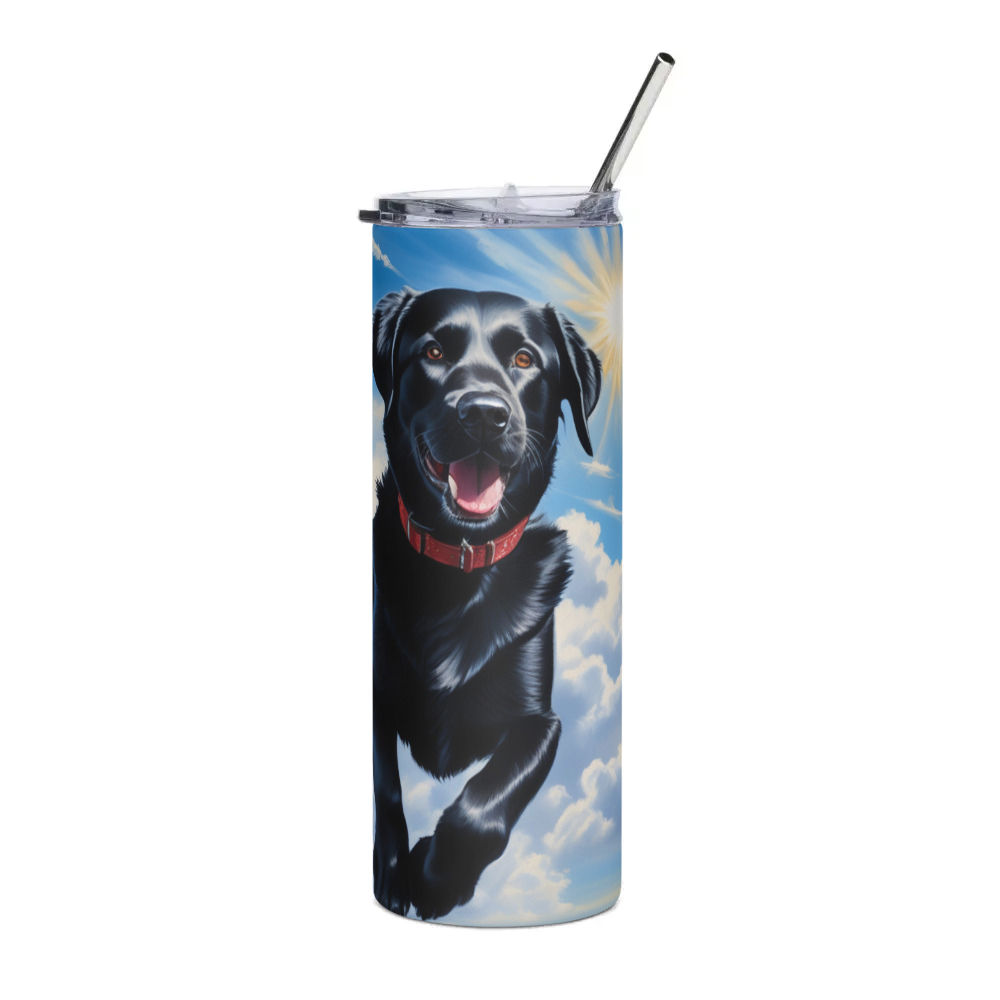 PugMug Custom Black Labrador Retriever Stainless Steel Tumbler