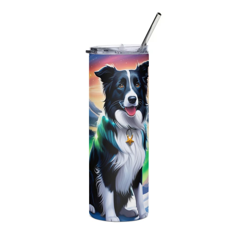 PugMug Custom Border Collie Stainless Steel Tumbler