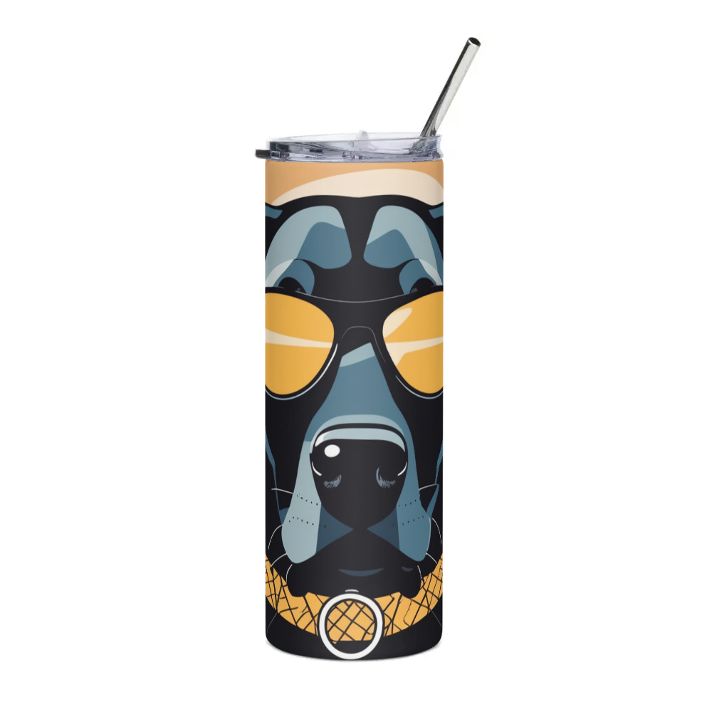 PugMug Custom Black Labrador Retriever Stainless Steel Tumbler