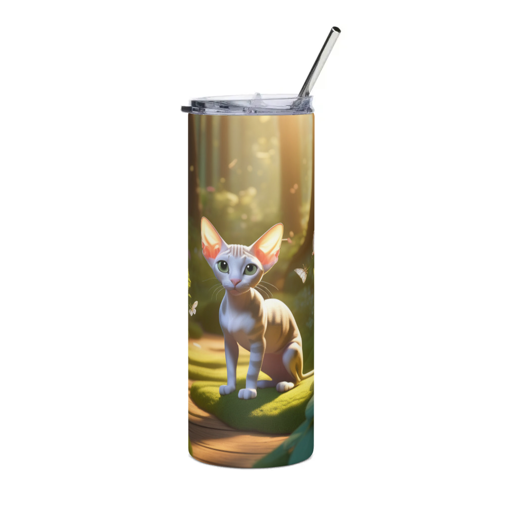 PugMug Custom Tabby Sphynx Cat Stainless Steel Tumbler