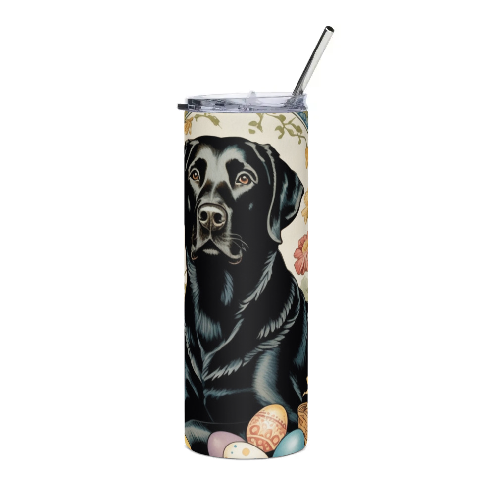 PugMug Custom Black Labrador Retriever Stainless Steel Tumbler
