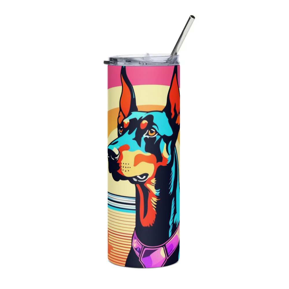 PugMug Custom Doberman Pinscher Stainless Steel Tumbler