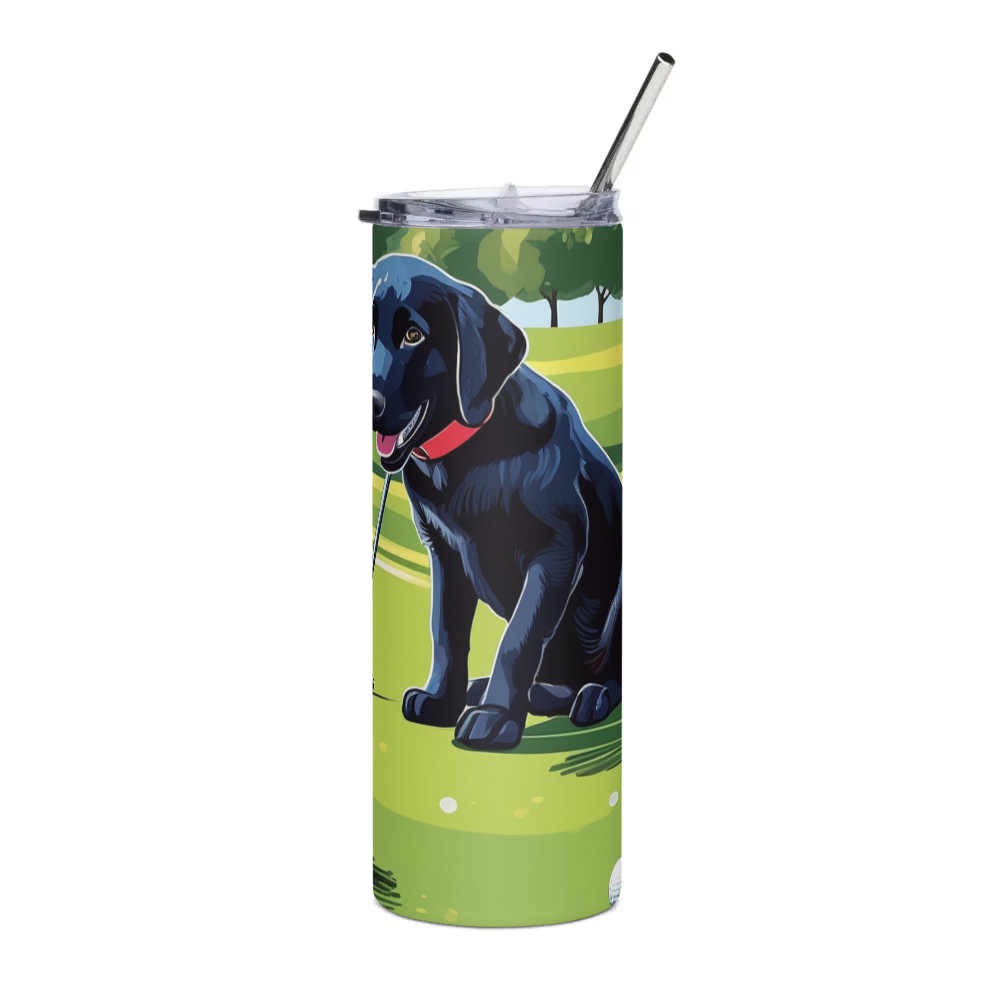 PugMug Custom Black Labrador Retriever Stainless Steel Tumbler