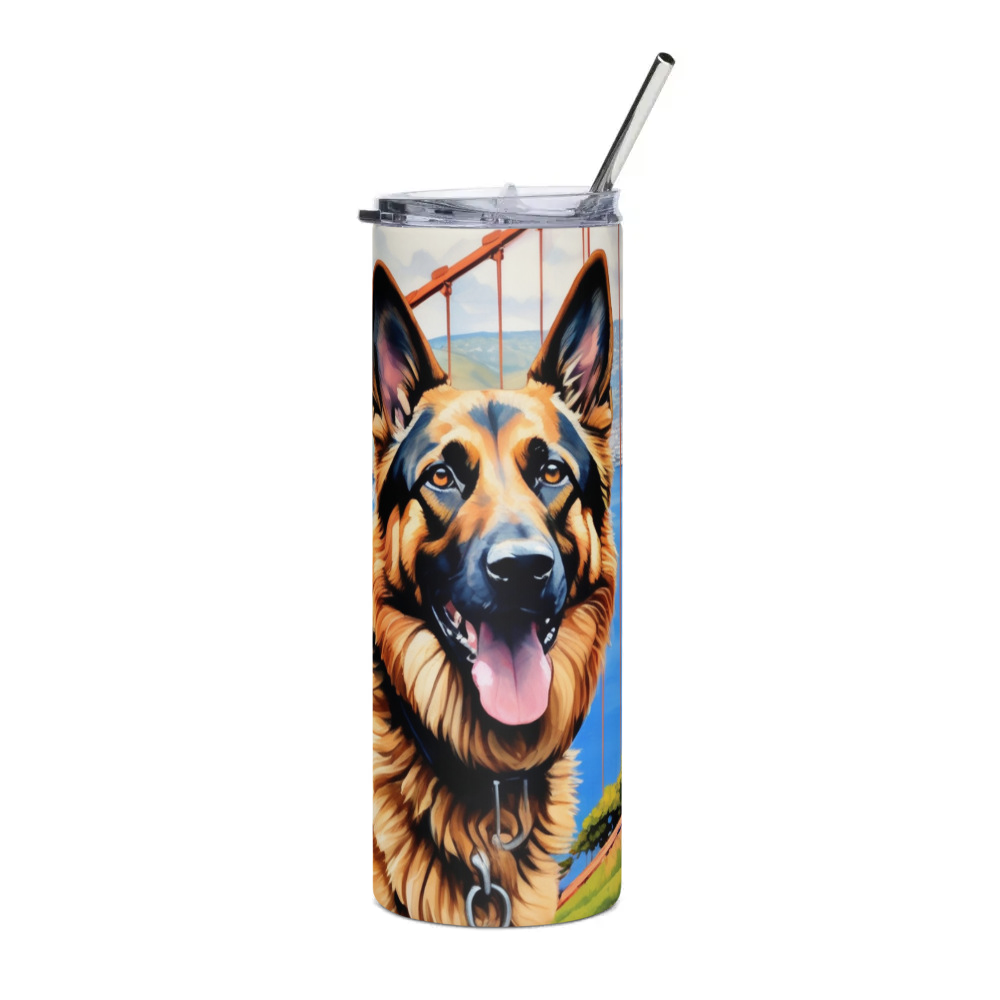 PugMug Custom German Shepherd Dog Stainless Steel Tumbler