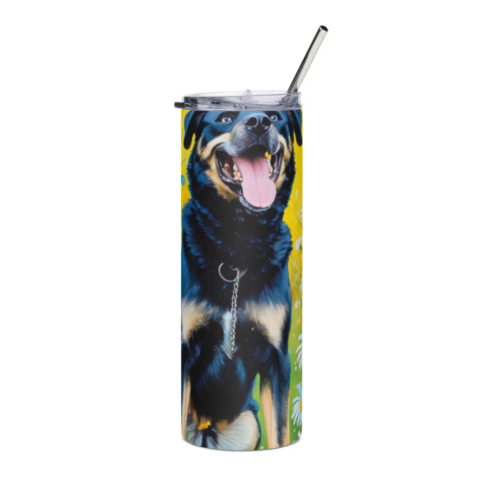 PugMug Custom Blue Stainless Steel Tumbler