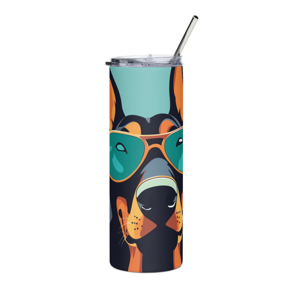 PugMug Custom Doberman Pinscher Stainless Steel Tumbler