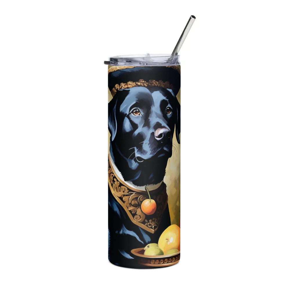 PugMug Custom Black Labrador Retriever Stainless Steel Tumbler