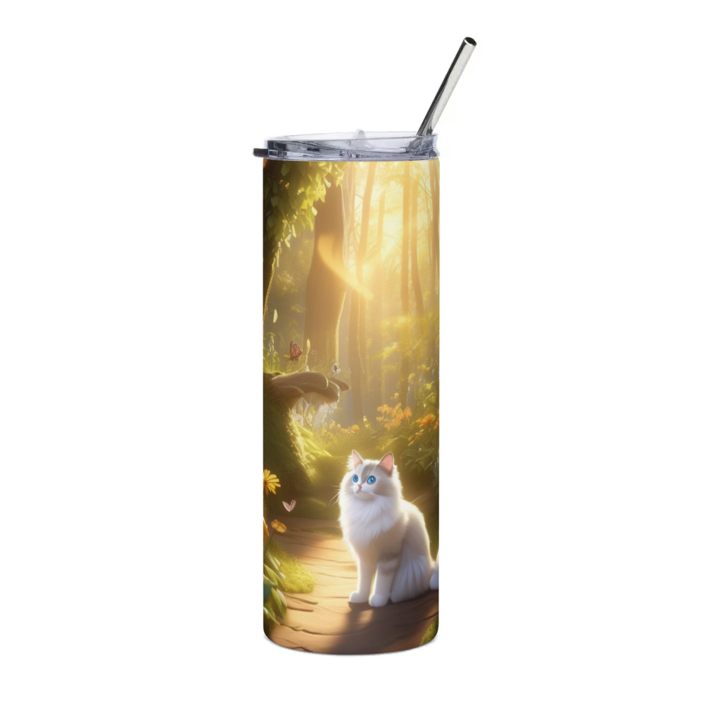 PugMug Custom Tabby Ragdoll Cat Stainless Steel Tumbler