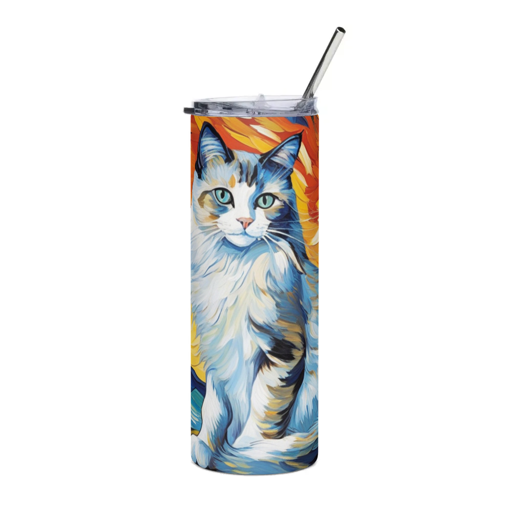 PugMug Custom Tabby Ragdoll Cat Stainless Steel Tumbler
