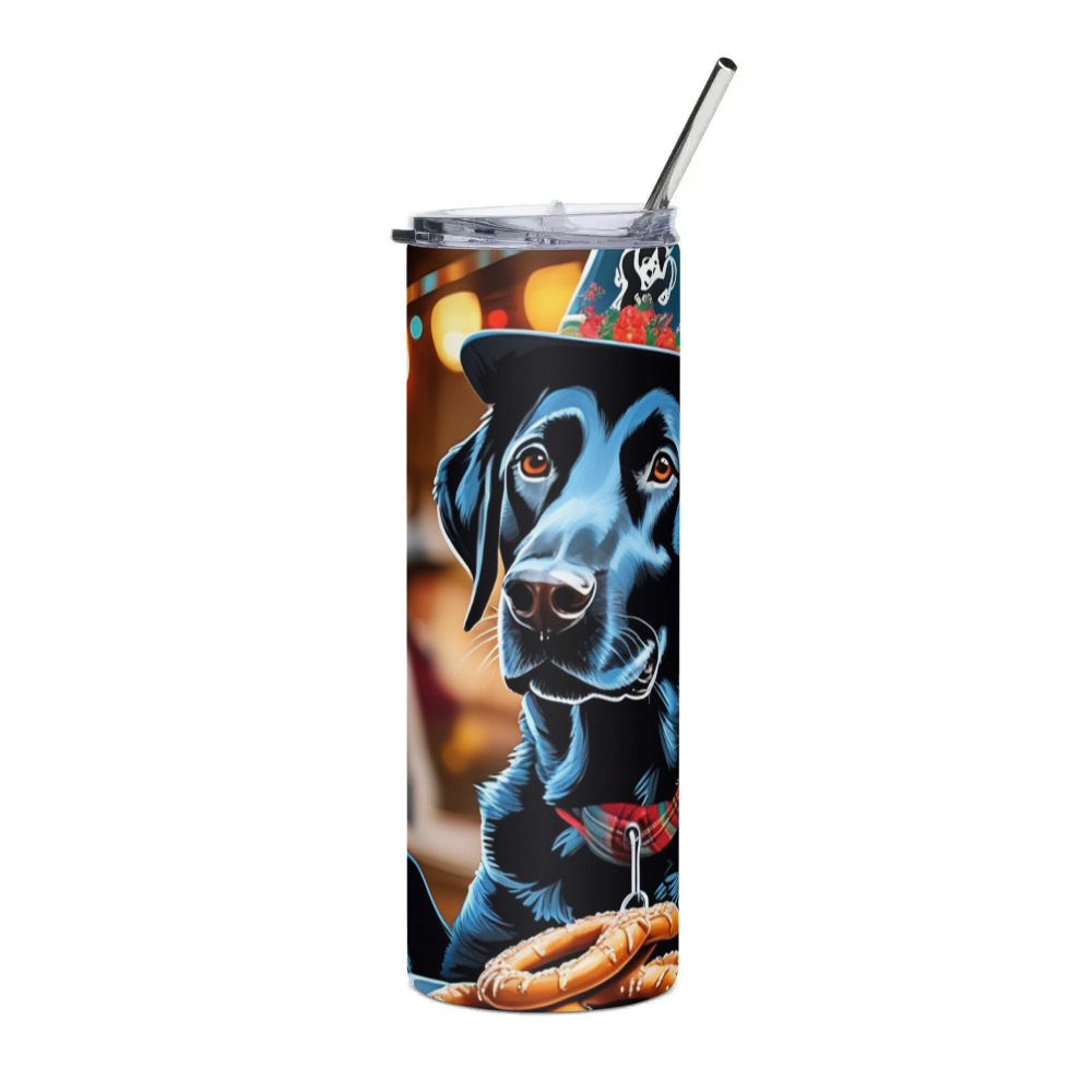PugMug Custom Black Labrador Retriever Stainless Steel Tumbler