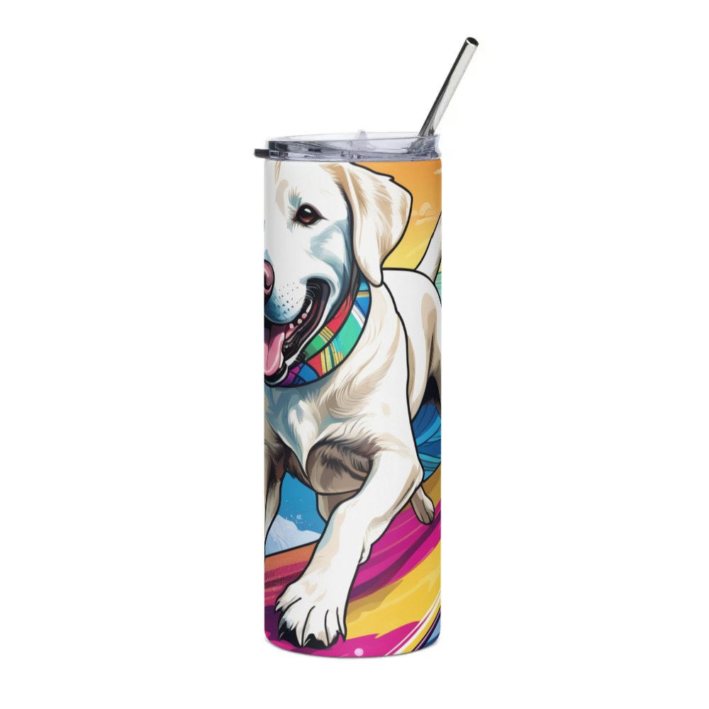 PugMug Custom White Labrador Retriever Stainless Steel Tumbler
