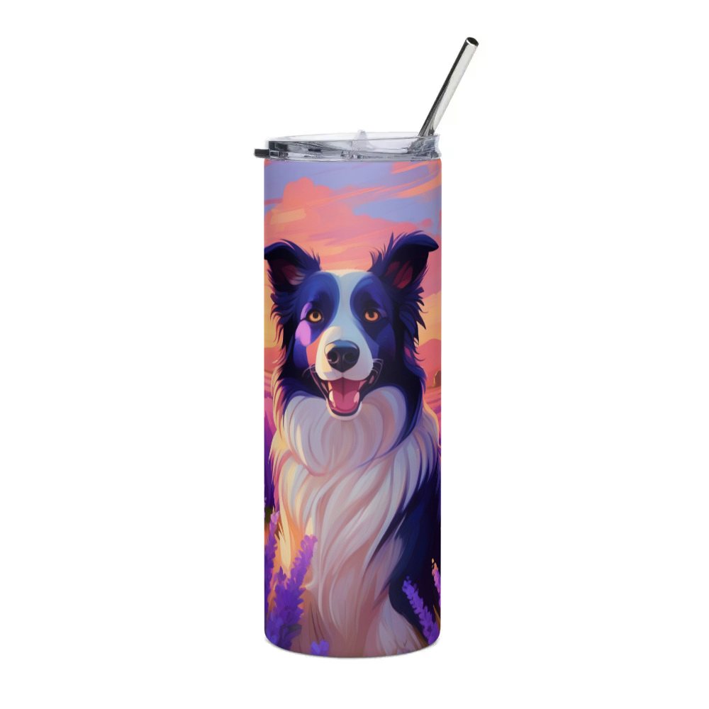 PugMug Custom Border Collie Stainless Steel Tumbler