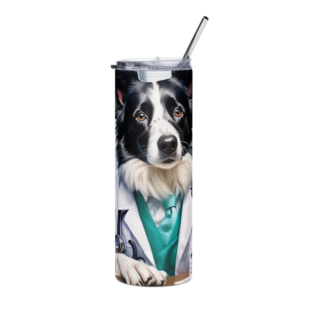 PugMug Custom Border Collie Stainless Steel Tumbler