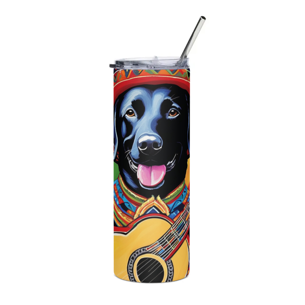 PugMug Custom Black Labrador Retriever Stainless Steel Tumbler