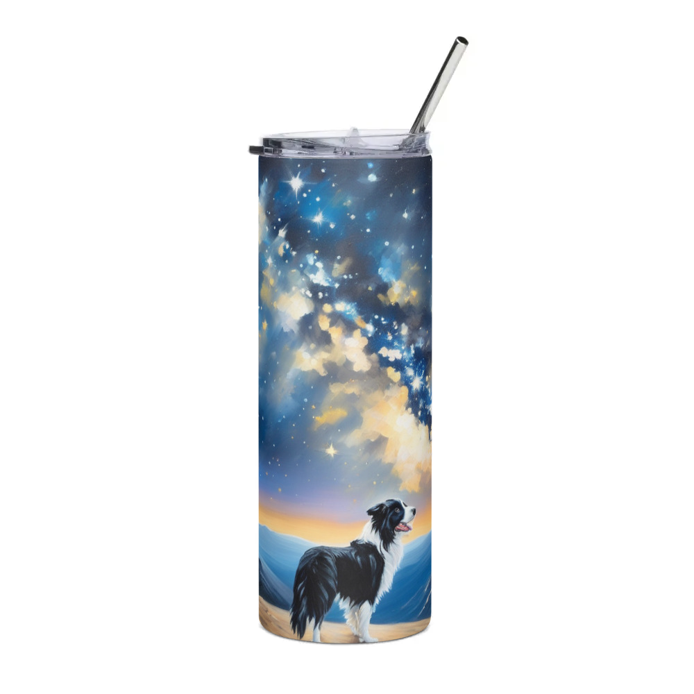 PugMug Custom Border Collie Stainless Steel Tumbler