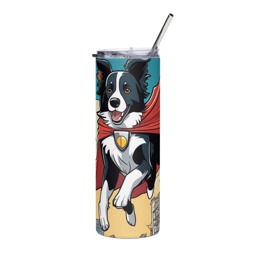 PugMug Custom Border Collie Stainless Steel Tumbler