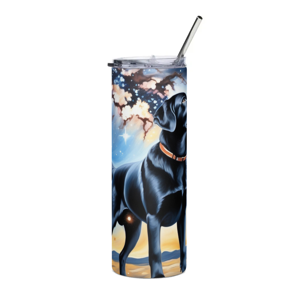 PugMug Custom Black Labrador Retriever Stainless Steel Tumbler