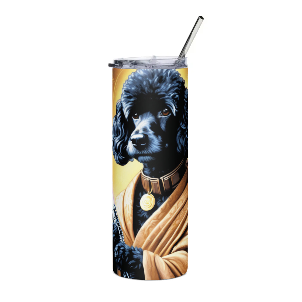 PugMug Custom Black Poodle Stainless Steel Tumbler