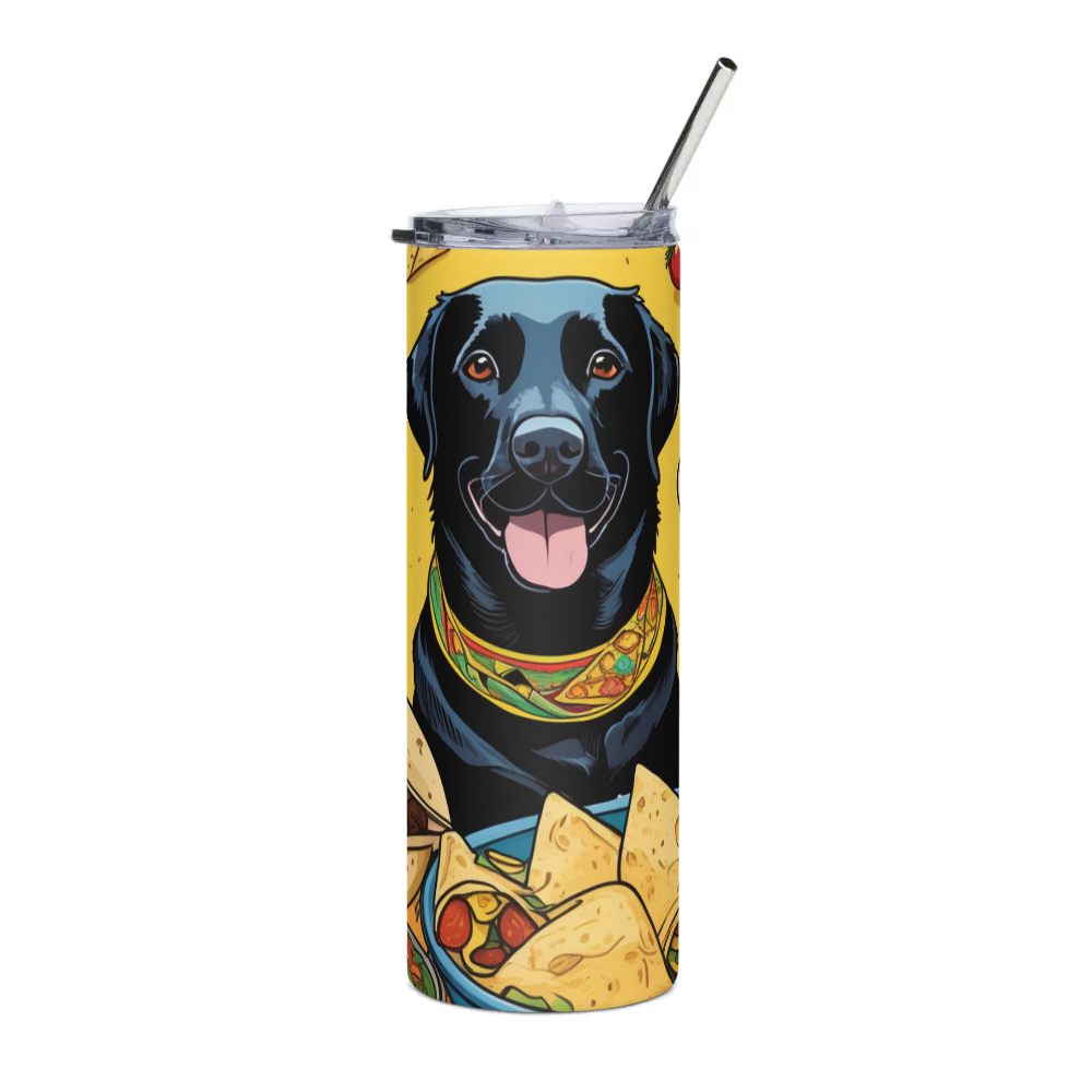 PugMug Custom Black Labrador Retriever Stainless Steel Tumbler