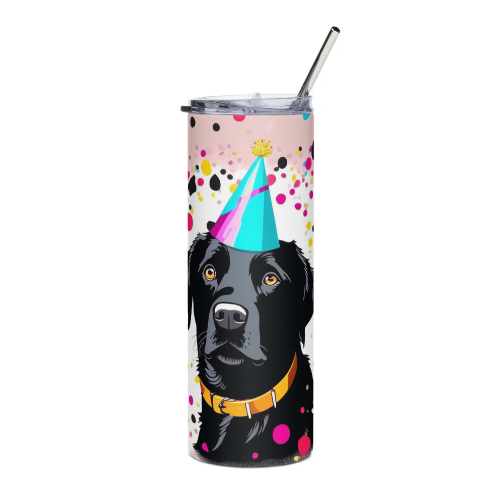 PugMug Custom Black Labrador Retriever Stainless Steel Tumbler