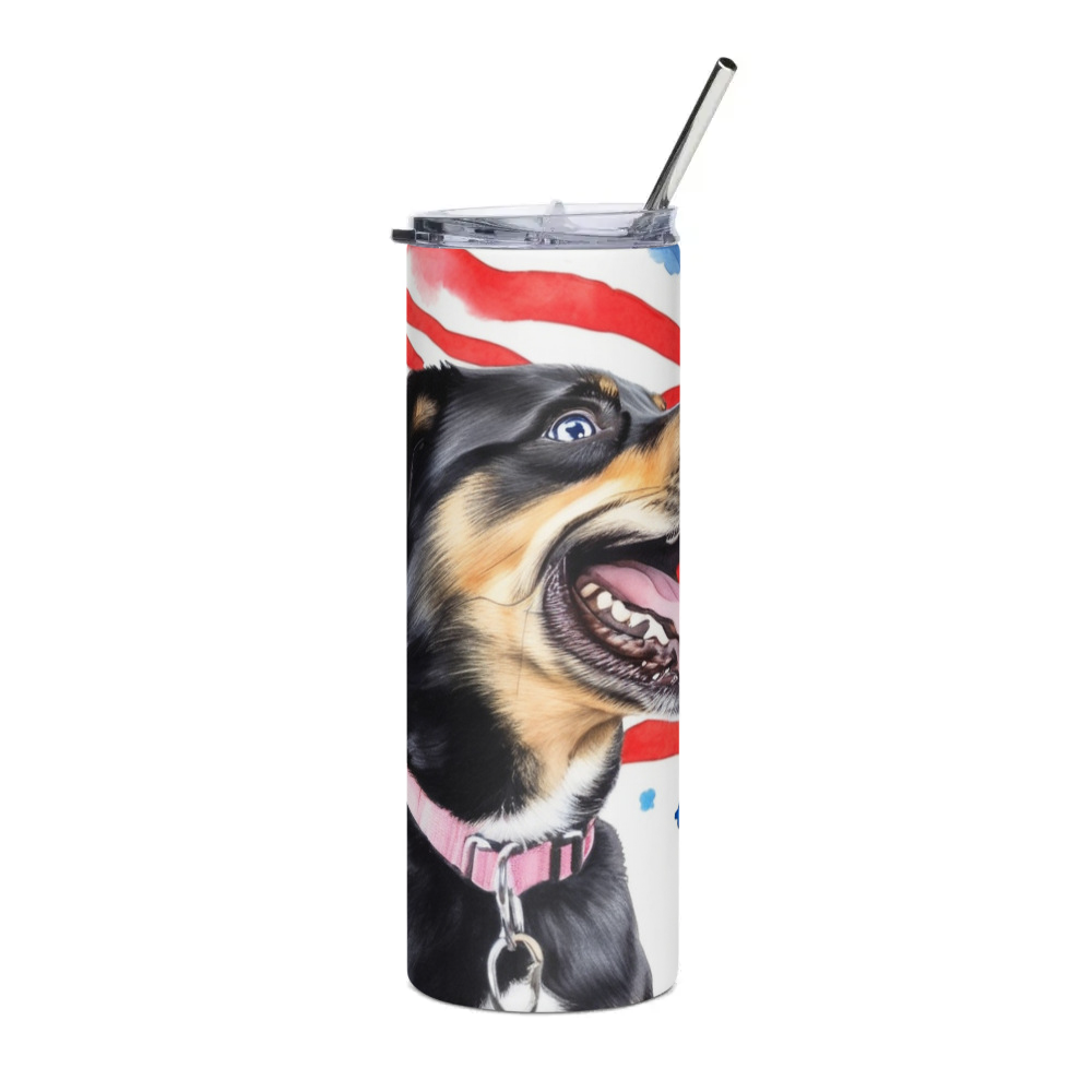 PugMug Custom Blue Stainless Steel Tumbler