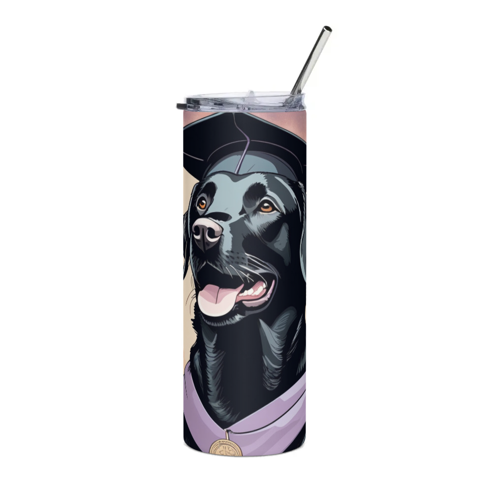PugMug Custom Black Labrador Retriever Stainless Steel Tumbler
