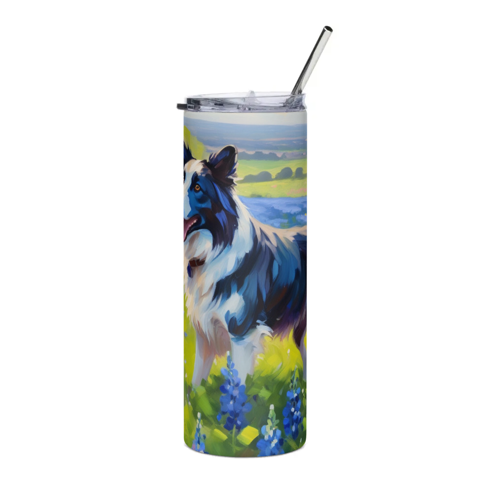 PugMug Custom Border Collie Stainless Steel Tumbler