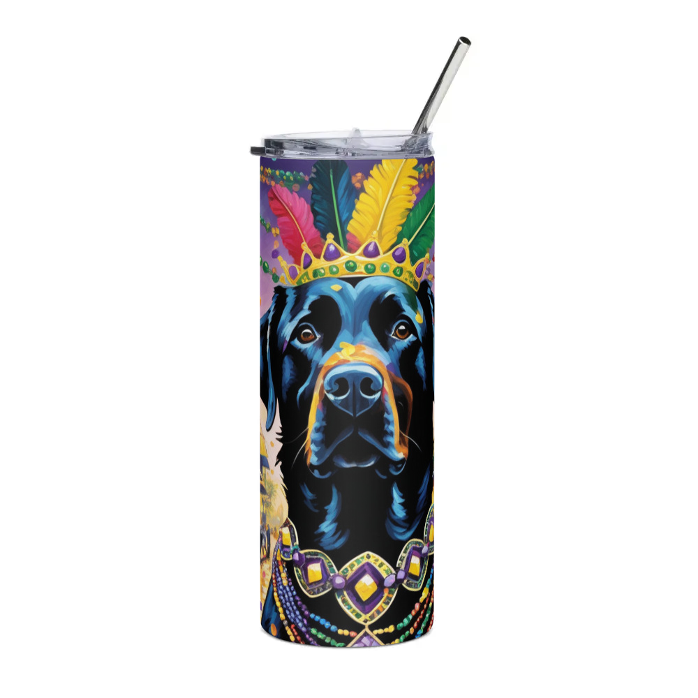 PugMug Custom Black Labrador Retriever Stainless Steel Tumbler