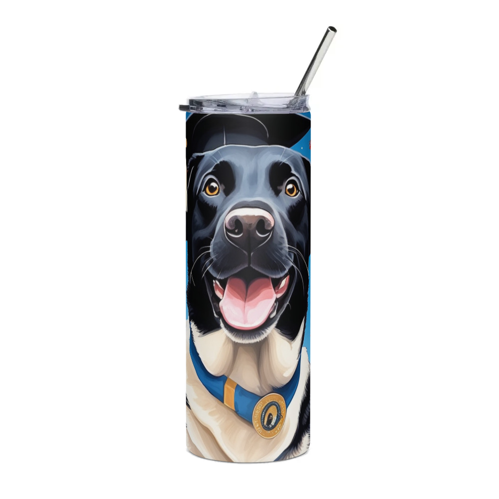 PugMug Custom Black Labrador Retriever Stainless Steel Tumbler