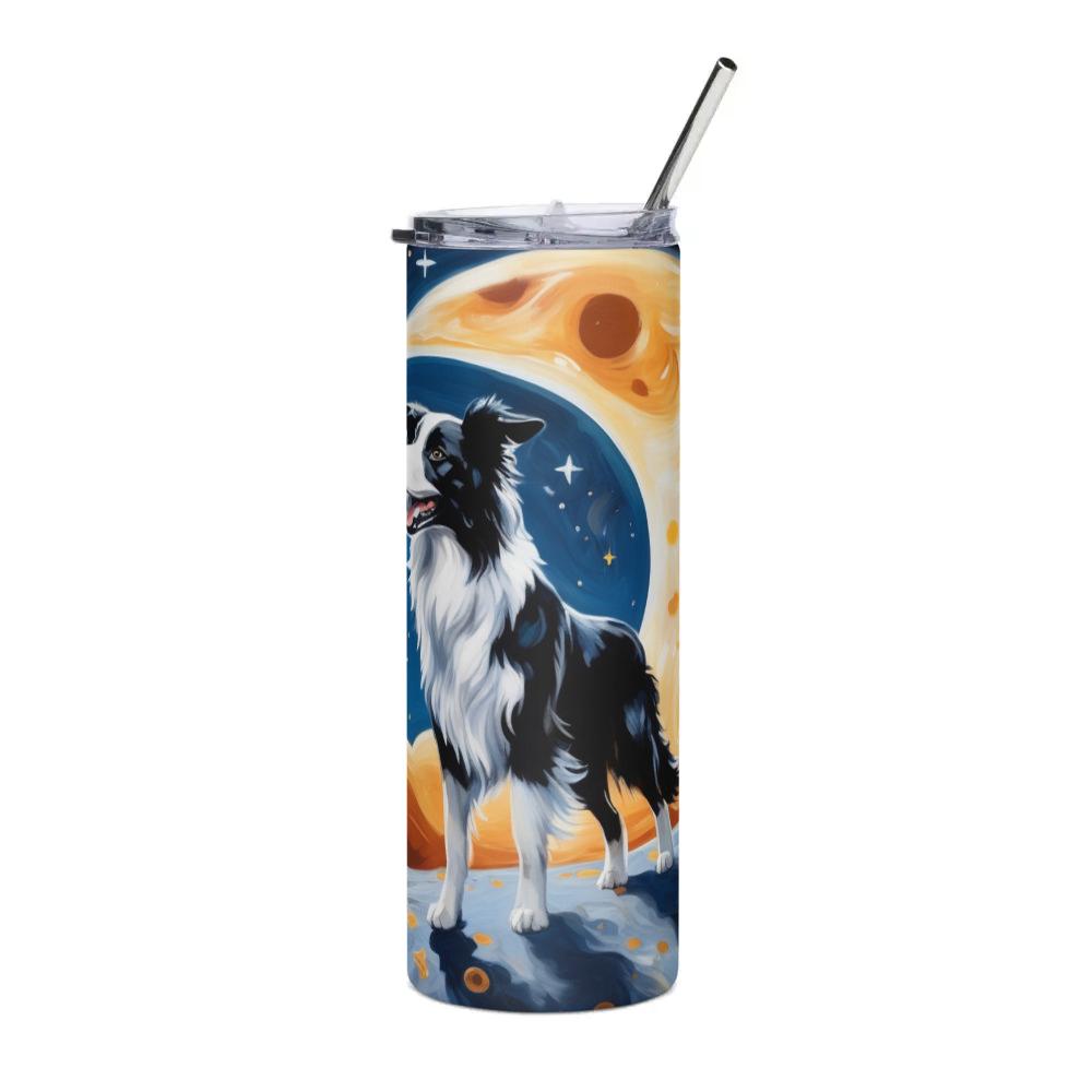 PugMug Custom Border Collie Stainless Steel Tumbler