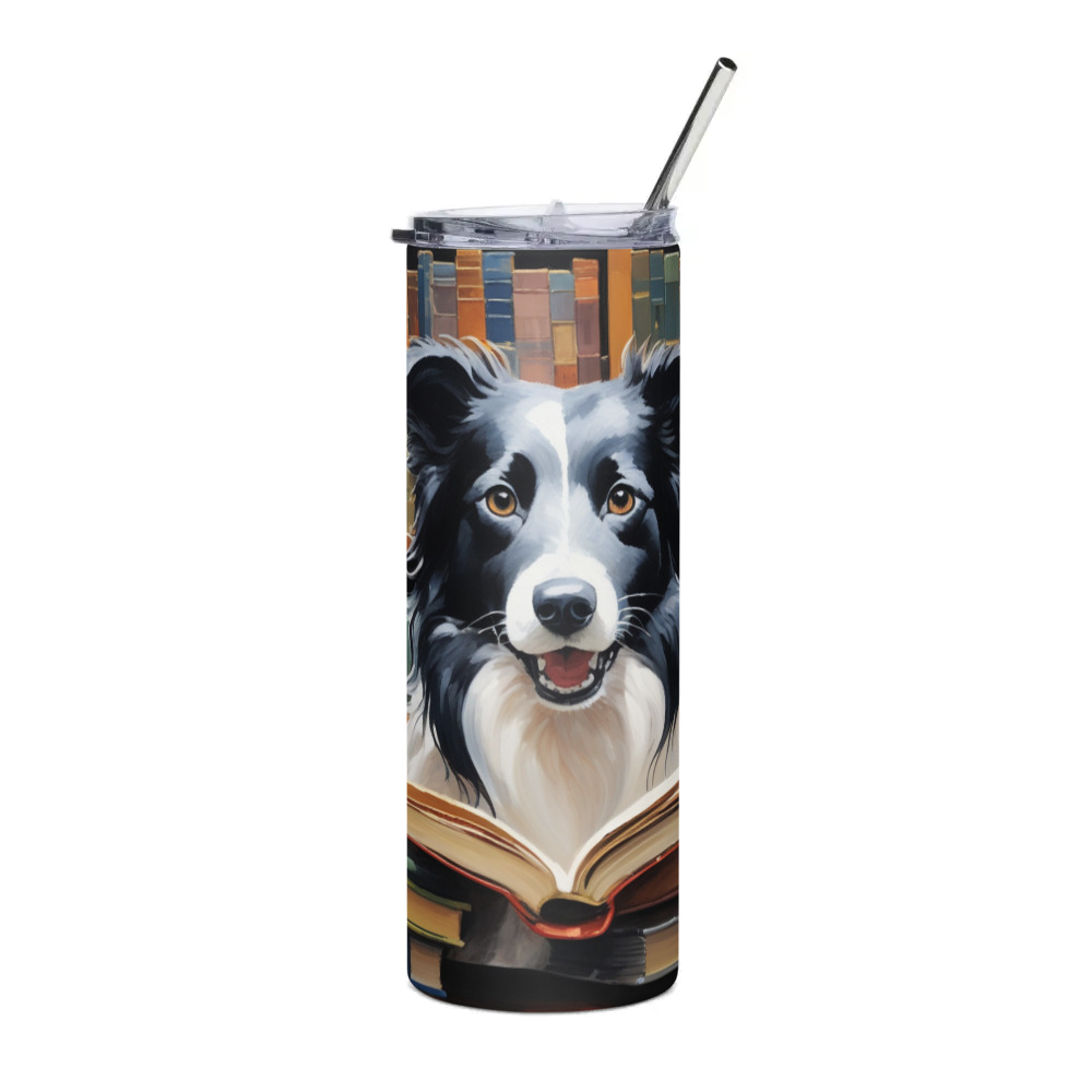 PugMug Custom Border Collie Stainless Steel Tumbler