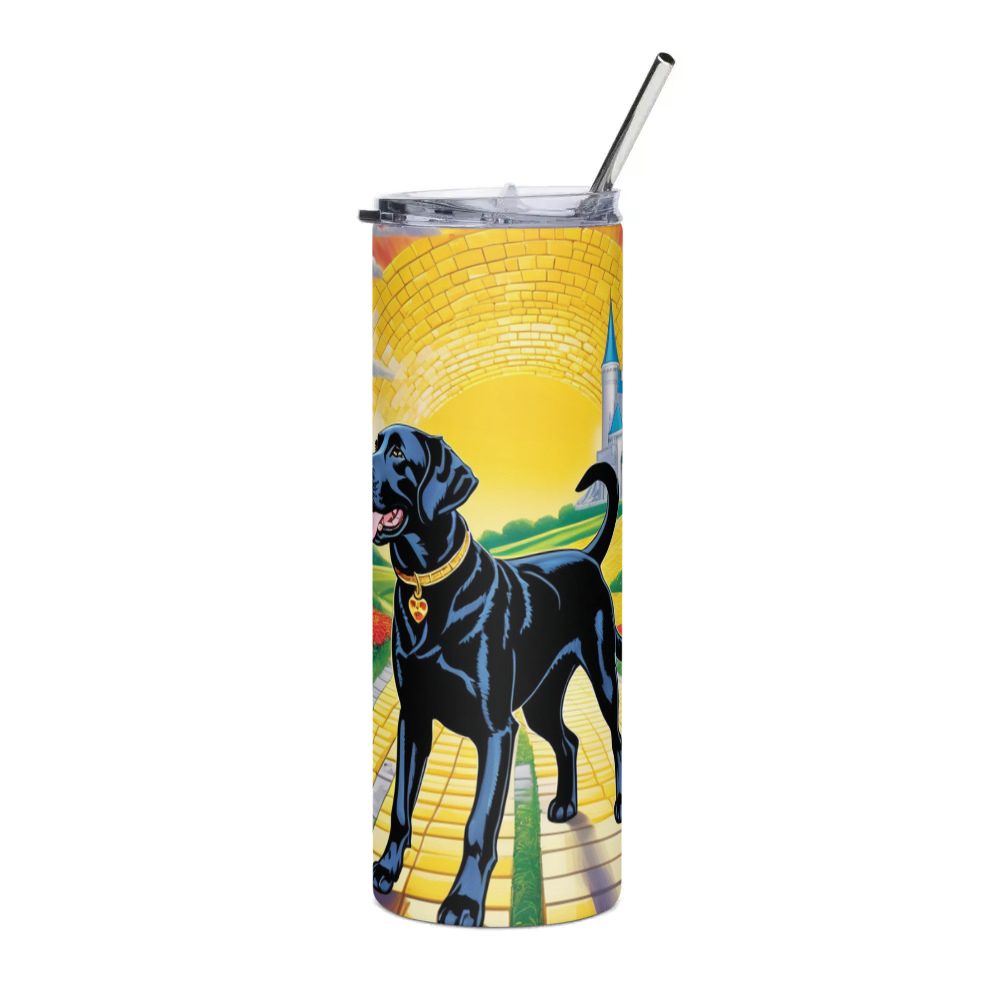 PugMug Custom Black Labrador Retriever Stainless Steel Tumbler