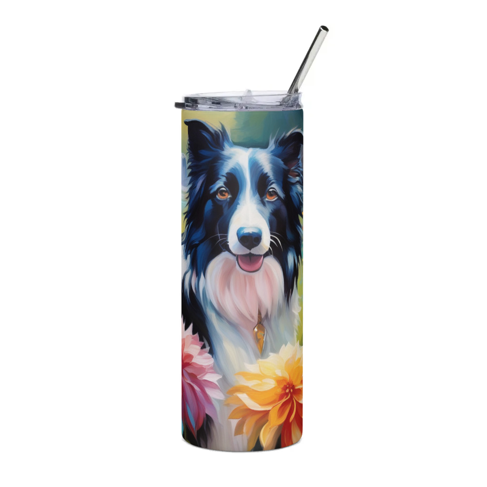 PugMug Custom Border Collie Stainless Steel Tumbler