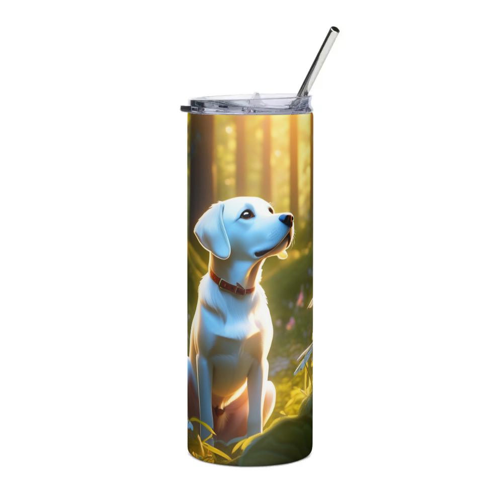 PugMug Custom White Labrador Retriever Stainless Steel Tumbler