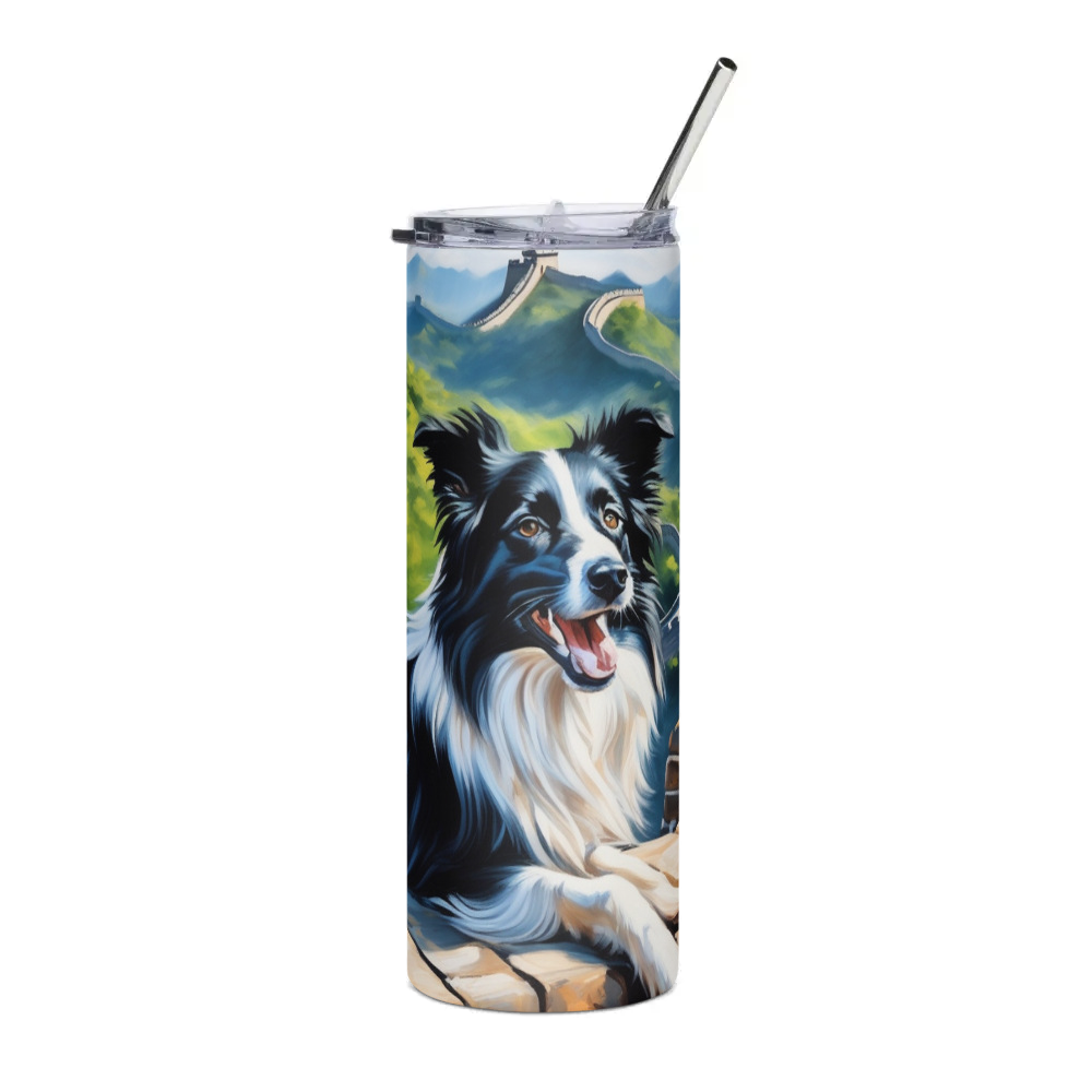 PugMug Custom Border Collie Stainless Steel Tumbler