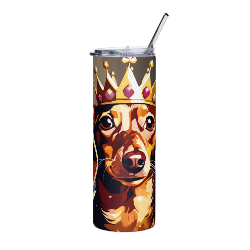 PugMug Custom Tan Dachshund Stainless Steel Tumbler