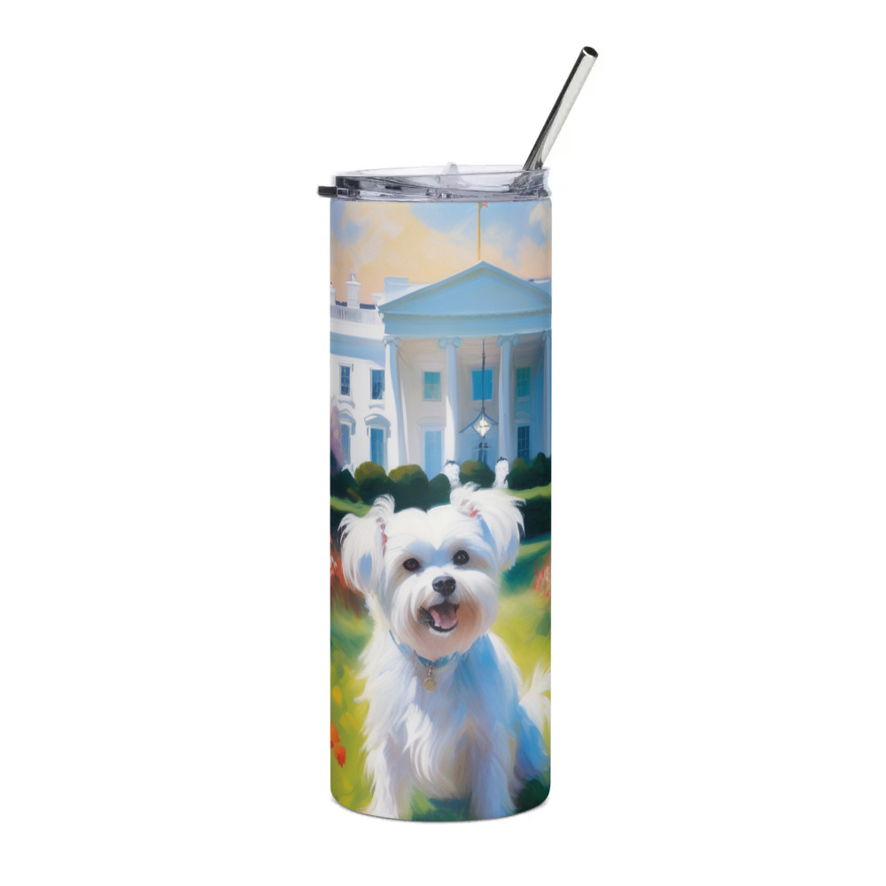 PugMug Custom Maltese Dog Stainless Steel Tumbler
